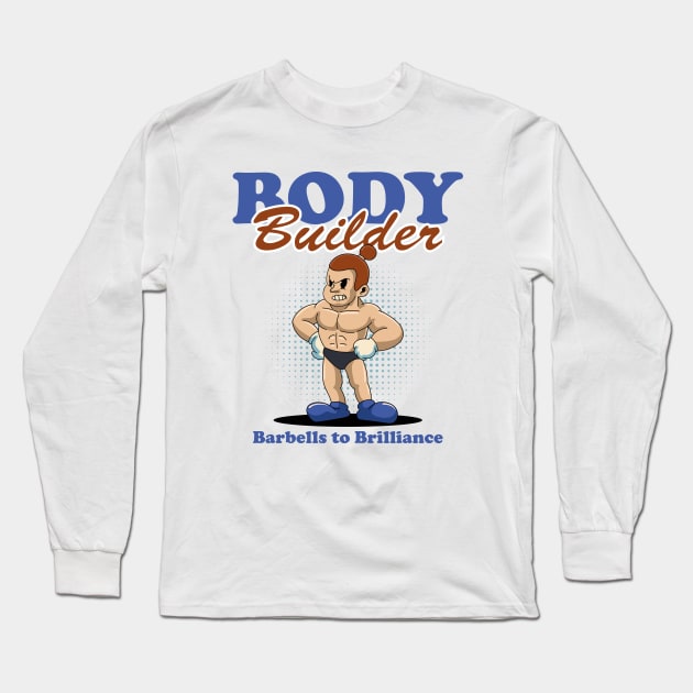 Funny Body Builder Long Sleeve T-Shirt by milatees